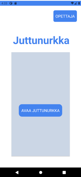 Juttunurkka app starting page